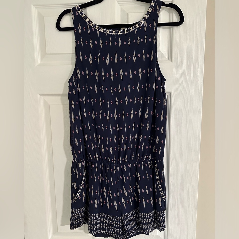 Joie Navy Romper with pockets, Size M